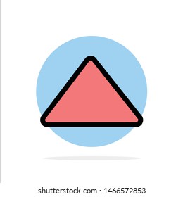 Arrow, Up, Play, Video Abstract Circle Background Flat color Icon. Vector Icon Template background