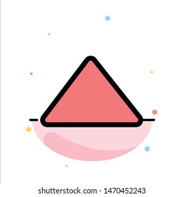 Arrow, Up, Play, Video Abstract Flat Color Icon Template. Vector Icon Template background