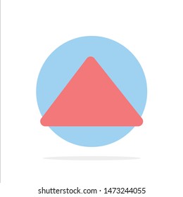 Arrow, Up, Play, Video Abstract Circle Background Flat color Icon
