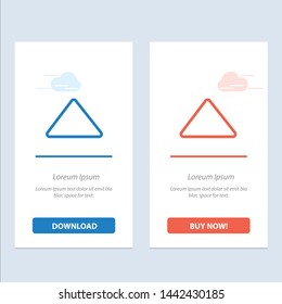 Arrow, Up, Play, Video  Blue and Red Download and Buy Now web Widget Card Template