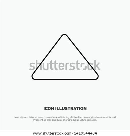 Arrow, Up, Play, Video Line Icon Vector