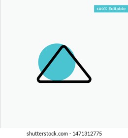Arrow, Up, Play, Video turquoise highlight circle point Vector icon. Vector Icon Template background
