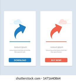 Arrow, Up, Right  Blue and Red Download and Buy Now web Widget Card Template