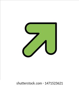 Arrow, Up, Right Business Logo Template. Flat Color