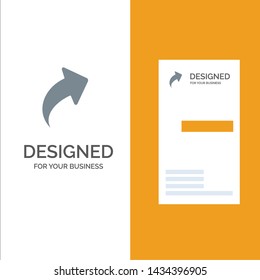Arrow, Up, Right Grey Logo Design and Business Card Template