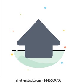 Arrow, Up, Upload Abstract Flat Color Icon Template