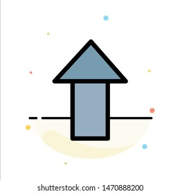Arrow, Up, Upload Abstract Flat Color Icon Template. Vector Icon Template background