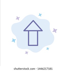 Arrow, Up, Upload Blue Icon on Abstract Cloud Background