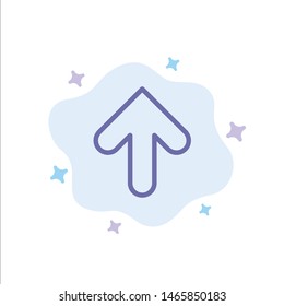 Arrow, Arrow, Up, Upload Blue Icon on Abstract Cloud Background. Vector Icon Template background