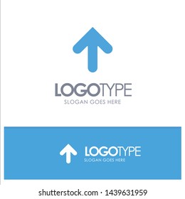 Arrow, Arrow, Up, Upload Blue Solid Logo with place for tagline