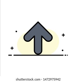 Arrow, Arrow, Up, Upload  Business Flat Line Filled Icon Vector Banner Template