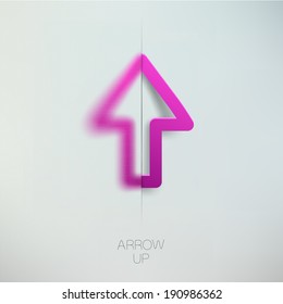 Arrow up. Vector illustration.