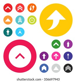 Up arrow Upload icon set. simple pictogram minimal, flat, solid, mono, monochrome, plain, contemporary style. Vector illustration web internet design elements