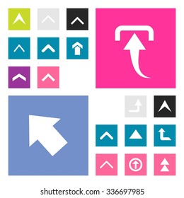 Up arrow Upload icon set. simple pictogram minimal, flat, solid, mono, monochrome, plain, contemporary style. Vector illustration web internet design elements