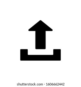 Arrow upload icon. Simple pointer icons for ui and ux, website or mobile application