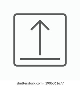 arrow upload icon, upload vector