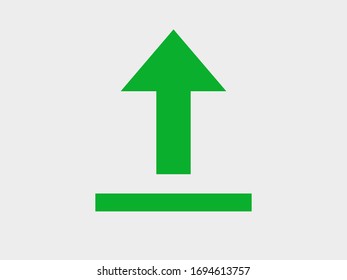 up arrow, upload icon vector. sending a file, vector illustration with an up arrow. On white background.The arrow icon to send up