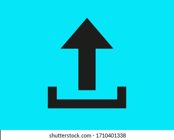 up arrow, upload icon vector. sending a file, vector illustration with an up arrow. On white background.The arrow icon to send up