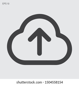 arrow upload icon vector symbol