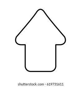 arrow upload isolated icon