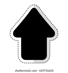 arrow upload isolated icon