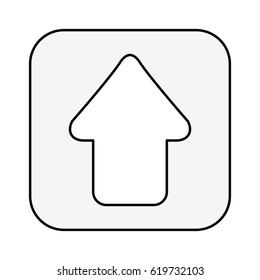 arrow upload isolated icon