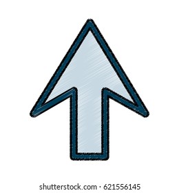 arrow upload isolated icon