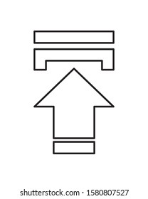 arrow upload sign isolated icon vector illustration design