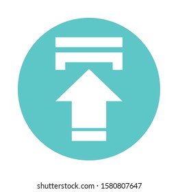 arrow upload sign isolated icon vector illustration design