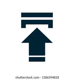 arrow upload sign isolated icon vector illustration design