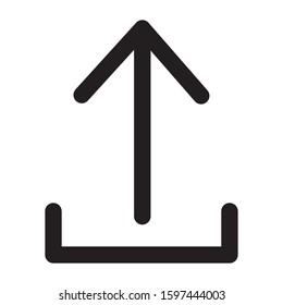 arrow upload sign isolated icon vector illustration design