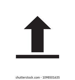 Arrow upload signage icon trendy