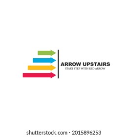 arrow upstairs vector illustration design web template
