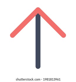Imagen vectorial de icono de flecha hacia arriba. También se puede usar para UI y UX. Adecuado para aplicaciones móviles, aplicaciones web y medios impresos.