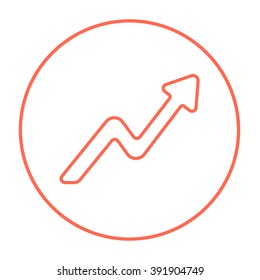 Arrow upward line icon.