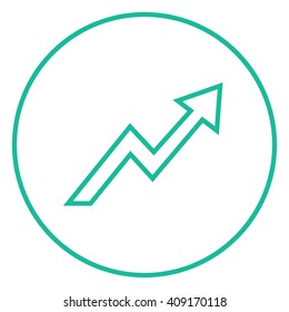 Arrow upward line icon.