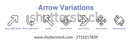 Arrow Variations icon banner and collection blue color