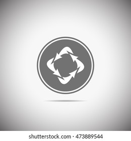 Arrow. Vector black arrow icon. Activity arrow. Rotation. Arrow icon.Arrow. Arrow element.