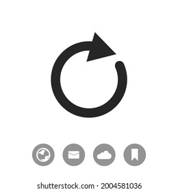 Arrow vector black simple icon