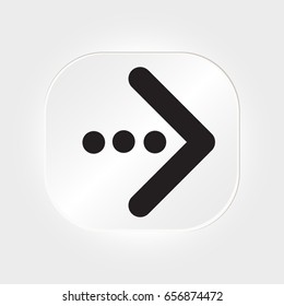 Arrow vector button icon set white color on grey background. interface line symbol for app, web and music digital illustration design. Application sign element collection.