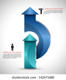 Arrow vector / can use for business concept / brochure object / education business