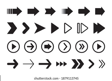 Arrow vector collection. Arrows black set icons.Collections for web design