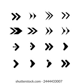  Arrow vector collection. 
 Arrows black set icons.