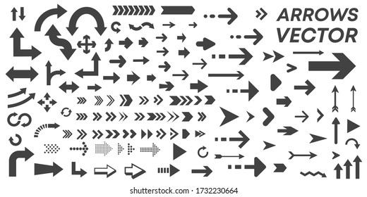 Arrow vector collection. Arrows Vector illustration. Arrow icon. ARROW JPEG. Arrows set. Flat arrow