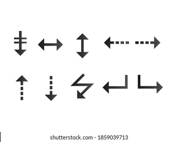 Arrow vector collection. vector design elements set. Arrows big black set icons. isolated on white background.