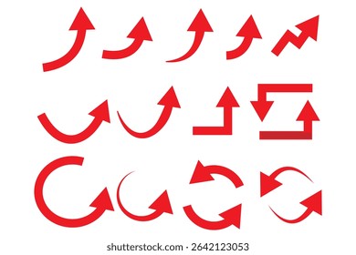 Arrow vector. Collection hand drawn arrows. Set simple arrows in isolated background. Arrow icons. Eps 10.