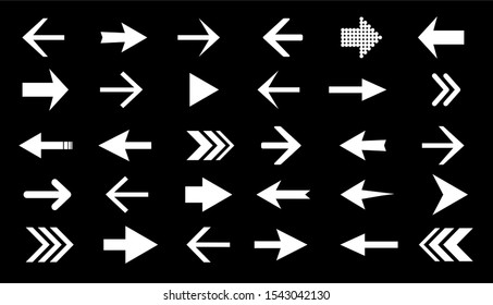 Arrow vector collection. Set of black vector arrows. Arrow icon. Arrow vector collection.