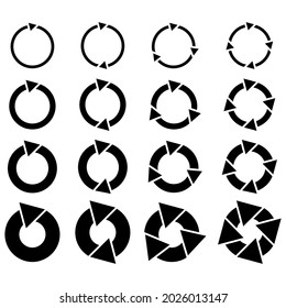 Arrow vector collection. Arrow simple icon. Up arrow button symbol. Recycle icon set. Vector illustration. Stock image.