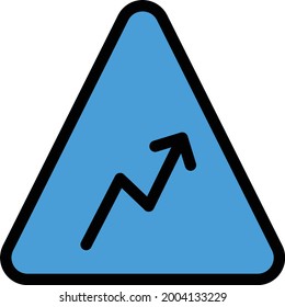icono de línea de color de vector de flecha