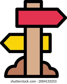 arrow vector color line icon